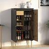 Dante Solid Wood Bar Cabinet in Black Finish