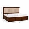 Leher Solid Wood Comfort King Bed Hydraulic Storage Provincial Teak Finish Mattress 72 x 78 Inches