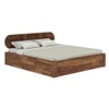 Woodwhiz Solid Wood King Bed With Drawer Storage In Provincial Teak Finish
