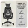 Kepler Brooks Marvel HB Office Desk Chair in Black Colour
