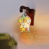 Devansh Solid Wood Electric Wall Light in Brown Colour with Multi Shade Count of 1 Light
