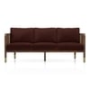 Taran 3 Seater Wooden Sofa in Deep Crimson Velvet Colour