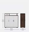 DCanape Babilonia Engineering Wood Shoe Rack Wyoming Dark Frosty White Finish