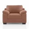 Esquel Premium 1 Seater Fabric Sofa in Mocha Mouse Velvet Colour