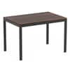 Holven 4 Seater Rectangular Dining Table Brown Maple & Black