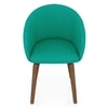 Meryl Engineered Wood Lounge Chair in Aqua Blue Colour