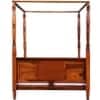 Rangrez Sheesham Wood King Size Non Storage Poster Bed in Honey Oak Finish