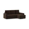 Apollo Sofa (Colour : Dark Earth, Cushion : Soft, Back Type : High Back, Seating Capacity : Right Aligned 2 Seater + Right Aligned Chaise + Ottoman)