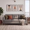 Winston 3 Seater Fabric Sofa in Gunmetal Grey Colour