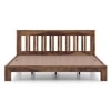 Beirut Solid Wood Queen Size Bed In Teak Finish