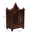 Xman Sheesham Wood  Prayer Unit In Provincial Teak Finish
