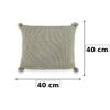Jersey Chunky Abbey Stone Cotton Knitted Decorative Cushion Cover 16 x 16 Inches