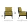 Luxe L in en Fabric Lounge Chair in Green