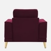 Nency Velvet 1 seater Sofa Red wine