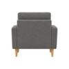 Oliver Boucle Fabric Lounge Chair in Grey Colour