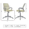Diicea Mid Back Ergonomic Chair in Pearl Green Colour