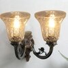 Devansh Metal Electric Wall Light in Antique gold Colour with Transparent Shade Count of 2 Lights