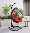 Zurich Wicker Swing In Black And Brown Color