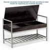 Kerdley Metal Accent 2 Seater Couch Bench With Stroage