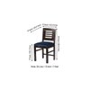 Rosslyn Sheesham Wood Set of 2 Dining Chairs in Mahogany Finish & Navy Blue Velvet Cushion Seat