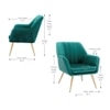 Brodie Fabric Accent Chair in Green Colour