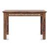 Fidora 4 Seater Dining Table With Set Of 4 Alaine Dining Chairs (Colour- Calico Floral Retreat & Pony Beige, Finish- Teak)