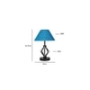 Lyric Turquoise Jute Table lamp with Iron Base