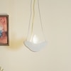 Trio White Curved Wood Pendant Light