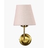 Devansh Metal Electric Wall Light in Gold Colour with White Shade Count of 1 Light