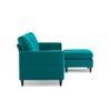 Monznij Sectional Fabric Sofa - Turquoise