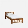 Ralgh Solid Wood Single  Size Bed Without Storage (Rustic Finish)