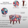 Celeste Solid Wood Ottomon in Multicolor Colour