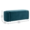 Risibol   Velvet 2 Seater Ottoman Bench  with Storage  in T Blue  Color