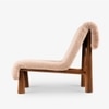 Olio Fabric Lounge Chair in Pink Colour