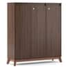 Webster 32 Pair Shoe Rack in Walnut Finish