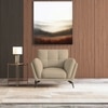 Vetra 1 Seater Leather Sofa In Pebble Colour