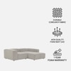 Elegantedge Wood Left Aligned 2-Seater With Upholstery Non Storage Sofa In White Colour