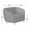 Nero Velvet 1 Seater Sofa in Grey Colour