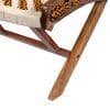 NatWest Sheesham Wood Relaxing Lounge Chair in Assorted Multi-Colour Chindi and White Rope Canning