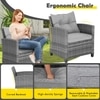 Carry Bird Wicker Patio Furniture Outdoor Balcony Chairs In Grey Colour