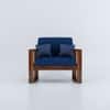 Samar Solid Wood 5 Seater  Sofa Set With Cushion  In Provincial Teak Finish
