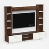 Bluewud Pinn Engineered Wood Tvcabinet In Brown Maple & White Finish