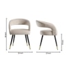 Bentlee Metal Accent Chair in Beige Colour