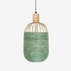 Henka Green Handcrafted Hanging Lamp Tall