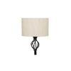 Haley Black Cotton Shade Floor Lamp