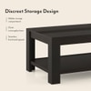 Striado Rectangular Solid Wood Coffee Table In American Walnut Finish