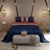 Stoa Paris 300TC UltrSatin Super King Bedsheet with 2 Pillow Covers Satin Super Champagne Blue