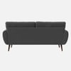Faro Velvet 3 Seater Sofa in Dark Grey Colour