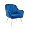Brodie Metal Accent Chair in Blue Colour