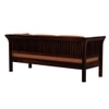 Haveli 3 Seater Wooden Sofa (Orange Colour, Walnut Finish)